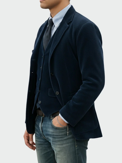 Linden Mode | 2-Delig Pak: Blazer en Vest in Corduroy