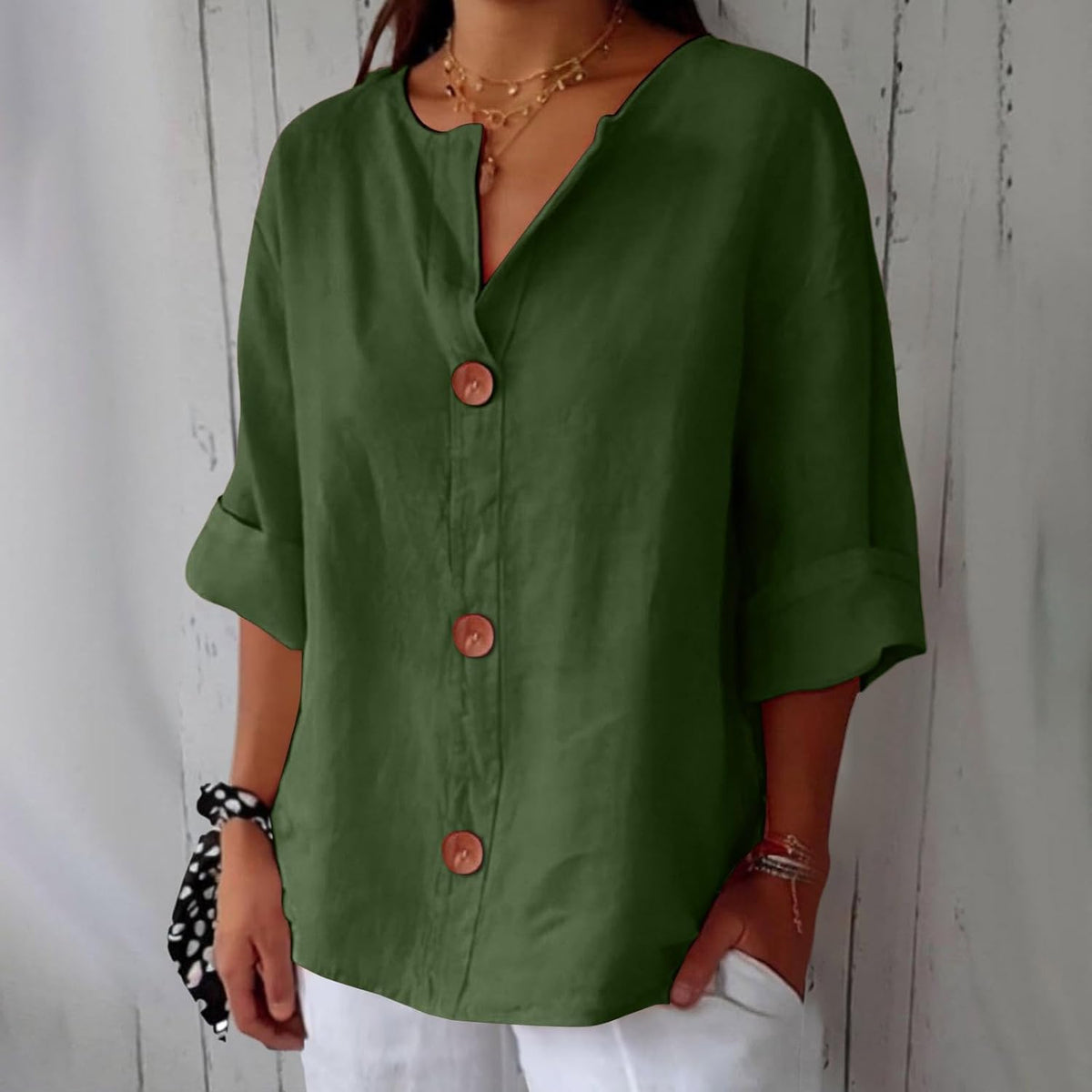 Van Dijkman Mode® | Minimalistische Blouse met Verticale Structuur