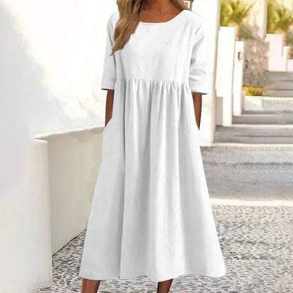 Linden Mode | Elegante Jurk met Ronde Hals