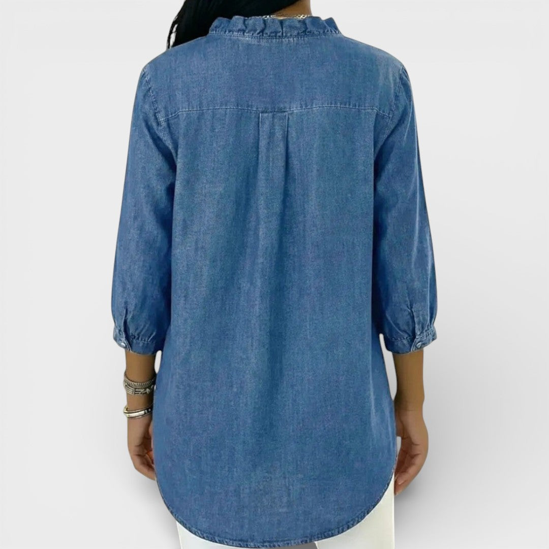 Van Dijkman Mode® | Elegante Blouse met Ruffles