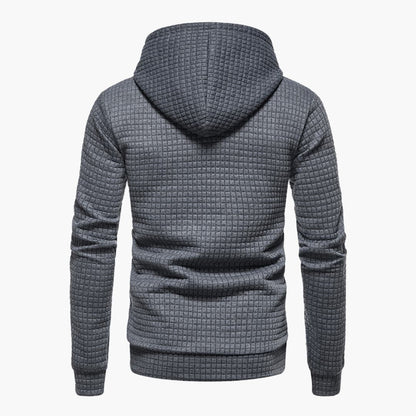 Van Dijkman Mode® | Hoodie met Ruitpatroon