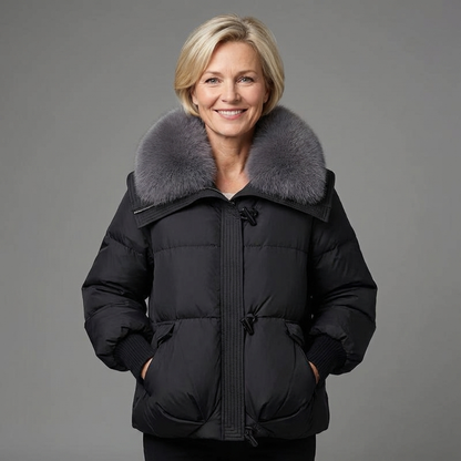 Linden Mode | Winter Donsjas met Bontkraag
