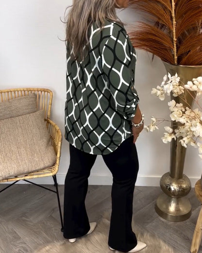 Van Dijkman Mode® | Blouse met Grafische Print