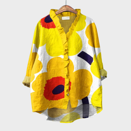 Linden Mode | Blouse met Zachte Tinten en Print