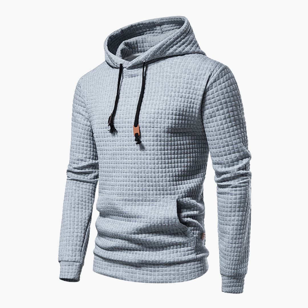 Van Dijkman Mode® | Hoodie met Ruitpatroon