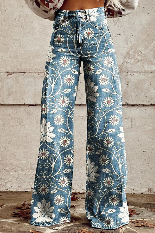 Linden Mode | Boho Broek met Bloemenpatroon