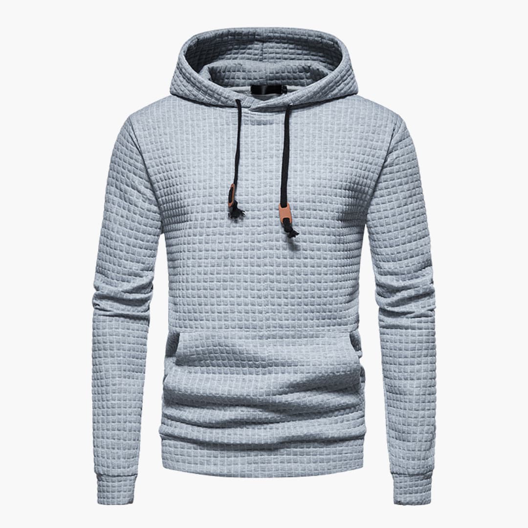 Van Dijkman Mode® | Hoodie met Ruitpatroon