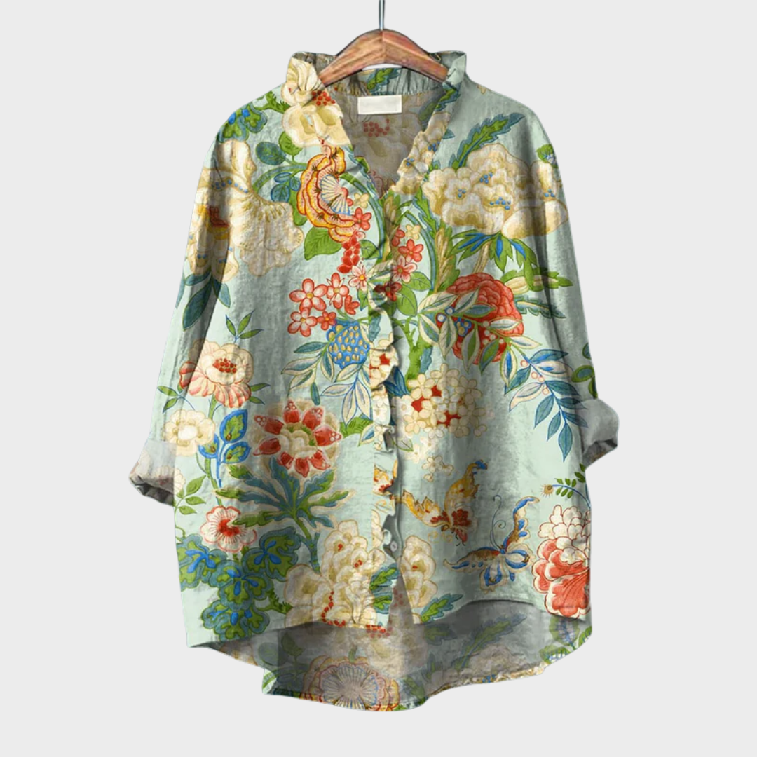Van Dijkman Mode® | Zomerblouse met Boetiek-Print
