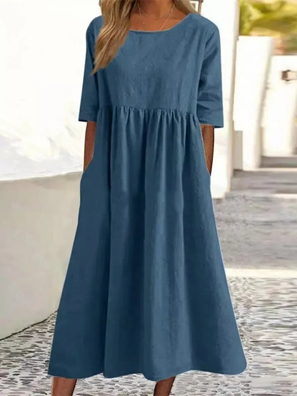 Linden Mode | Elegante Jurk met Ronde Hals