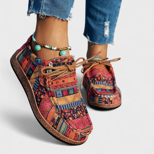 Van Dijkman Mode® | Kleurrijke Comfort Sneaker