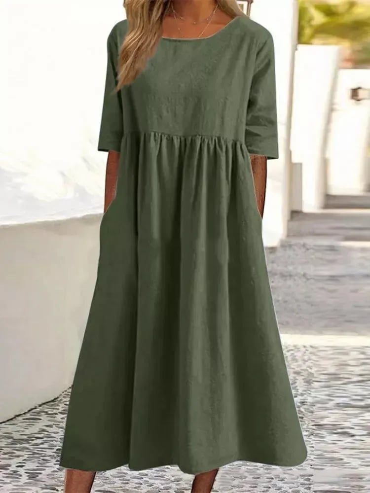 Linden Mode | Elegante Jurk met Ronde Hals
