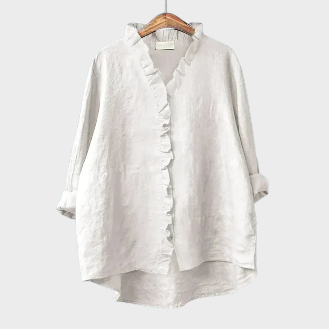 Van Dijkman Mode® | Blouse met Subtiel Kleurenpalet