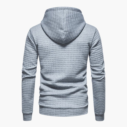 Van Dijkman Mode® | Hoodie met Ruitpatroon