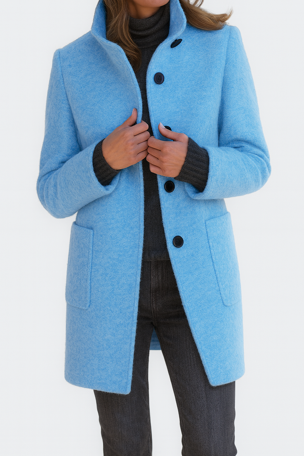 Van Dijkman Mode® | Damesjas met hoge kraag