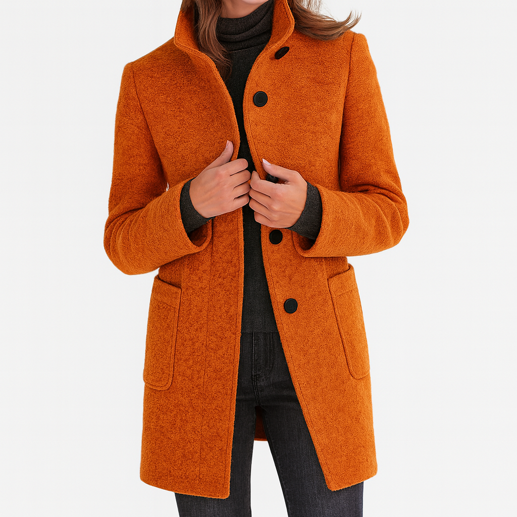 Van Dijkman Mode® | Damesjas met hoge kraag