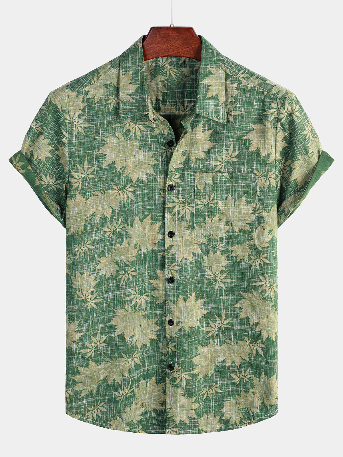 Van Dijkman Mode® | Katoenen Hawaii Overhemd met Korte Mouwen