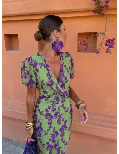 Linden Mode | Elegante Zomerjurk met Pofmouw