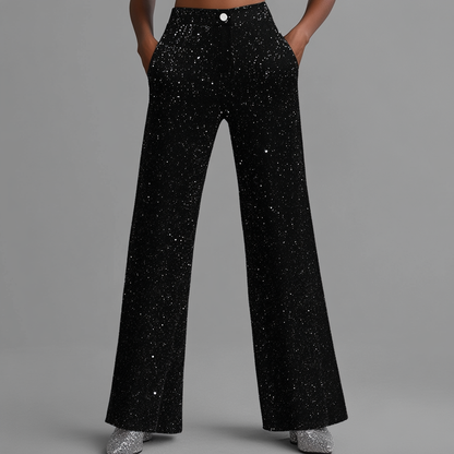 Linden Mode | Glitterbroek met Wijde Pijpen