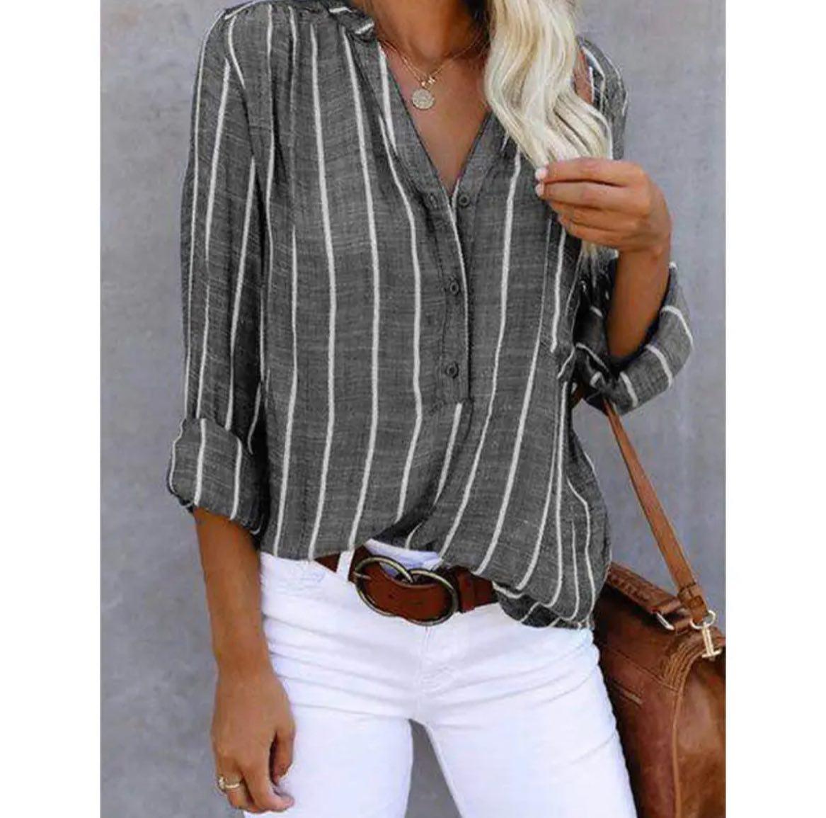 Van Dijkman Mode® | Elegante Gestreepte Blouse