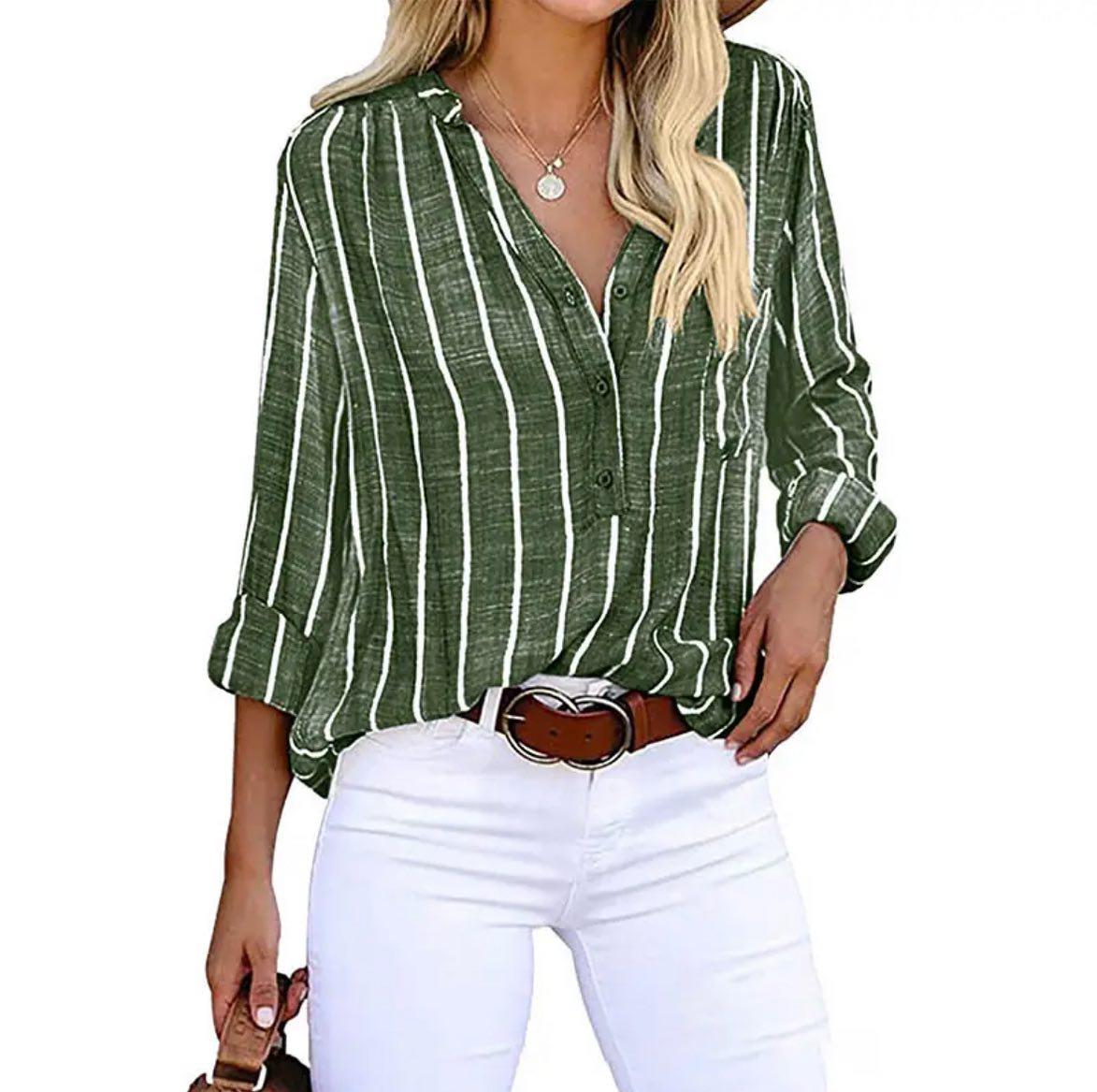 Van Dijkman Mode® | Elegante Gestreepte Blouse