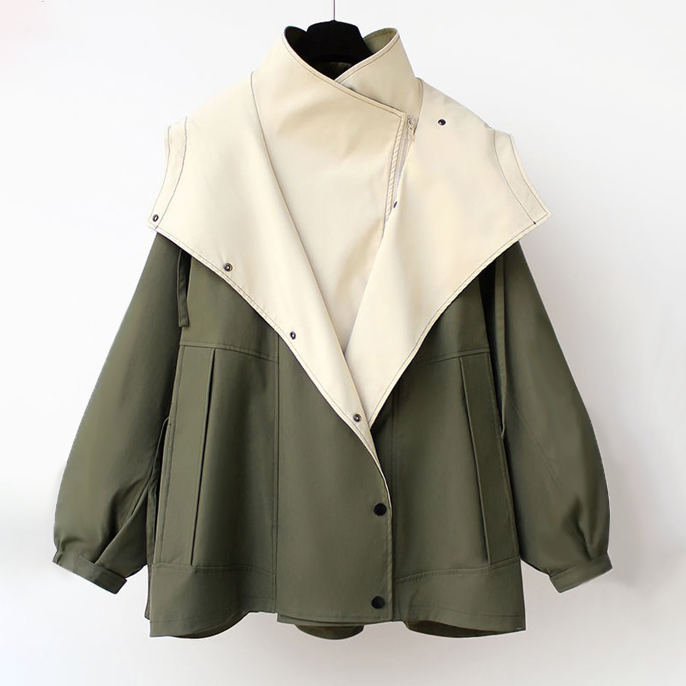 Linden Mode | Moderne Tweekleurige Trenchcoat