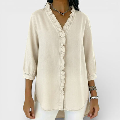 Van Dijkman Mode® | Elegante Blouse met Ruffles