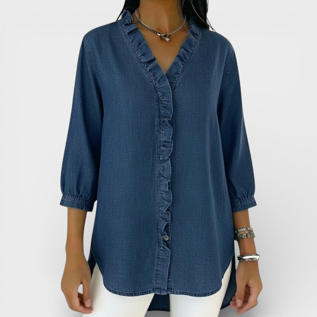 Van Dijkman Mode® | Elegante Blouse met Ruffles