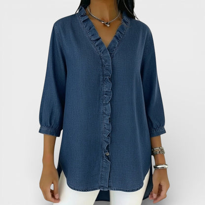 Van Dijkman Mode® | Elegante Blouse met Ruffles