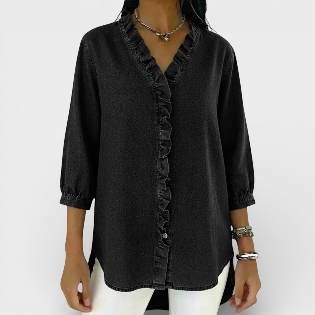 Van Dijkman Mode® | Elegante Blouse met Ruffles