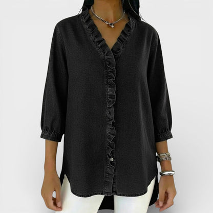 Van Dijkman Mode® | Elegante Blouse met Ruffles