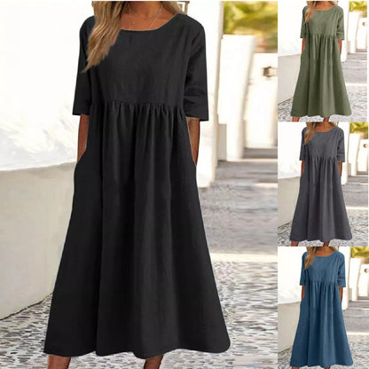 Linden Mode | Elegante Jurk met Ronde Hals