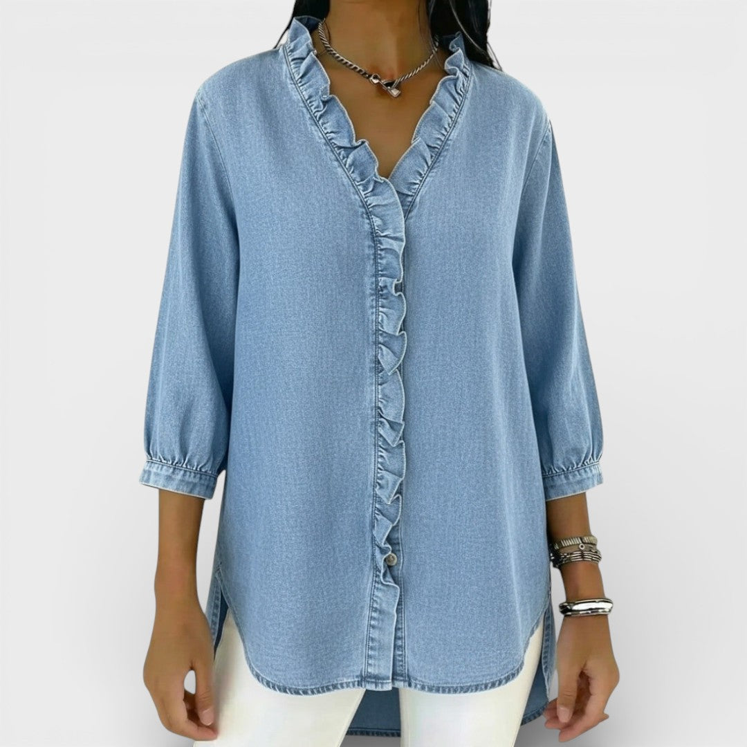 Van Dijkman Mode® | Elegante Blouse met Ruffles