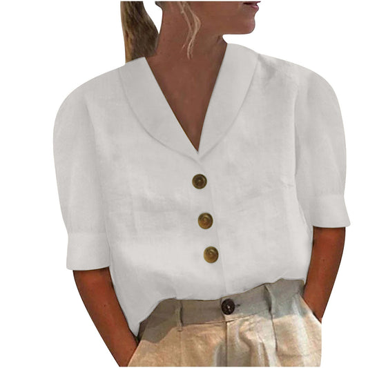 Linden Mode | Knopblouse met Geknoopte Voorkant