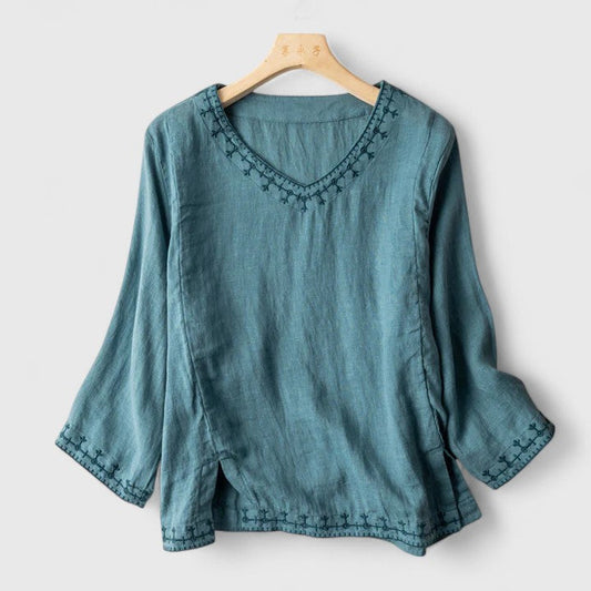 Linden Mode | Taysia elegante blouse met V-Hals