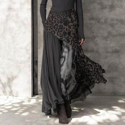 Levii NKEM Lange Jurk Luipaardprint detail