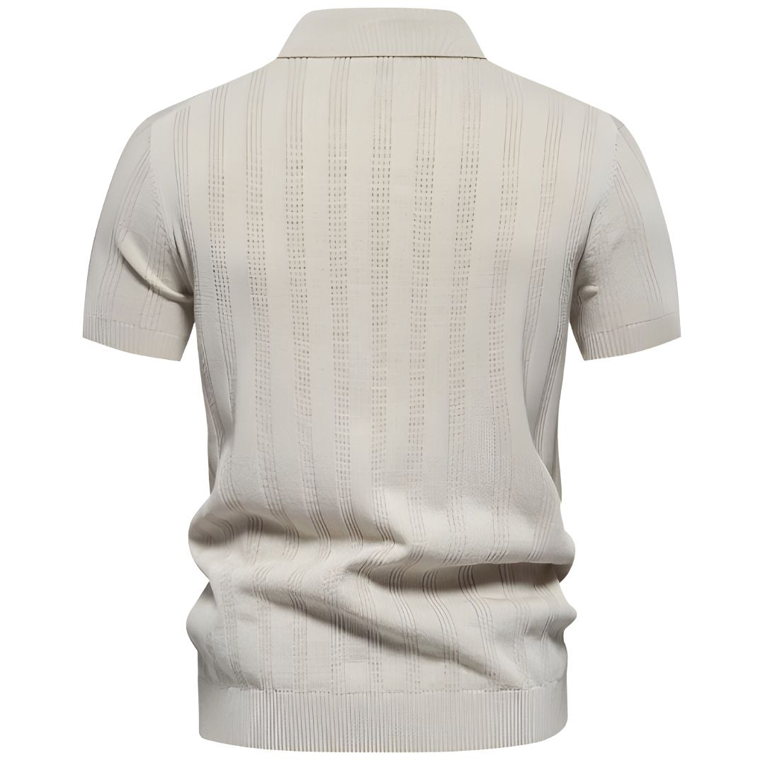 Van Dijkman Mode® | Casual Heren Poloshirt met Streepdesign