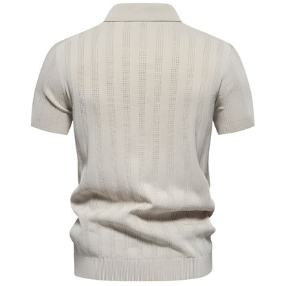 Van Dijkman Mode® | Casual Heren Poloshirt met Streepdesign