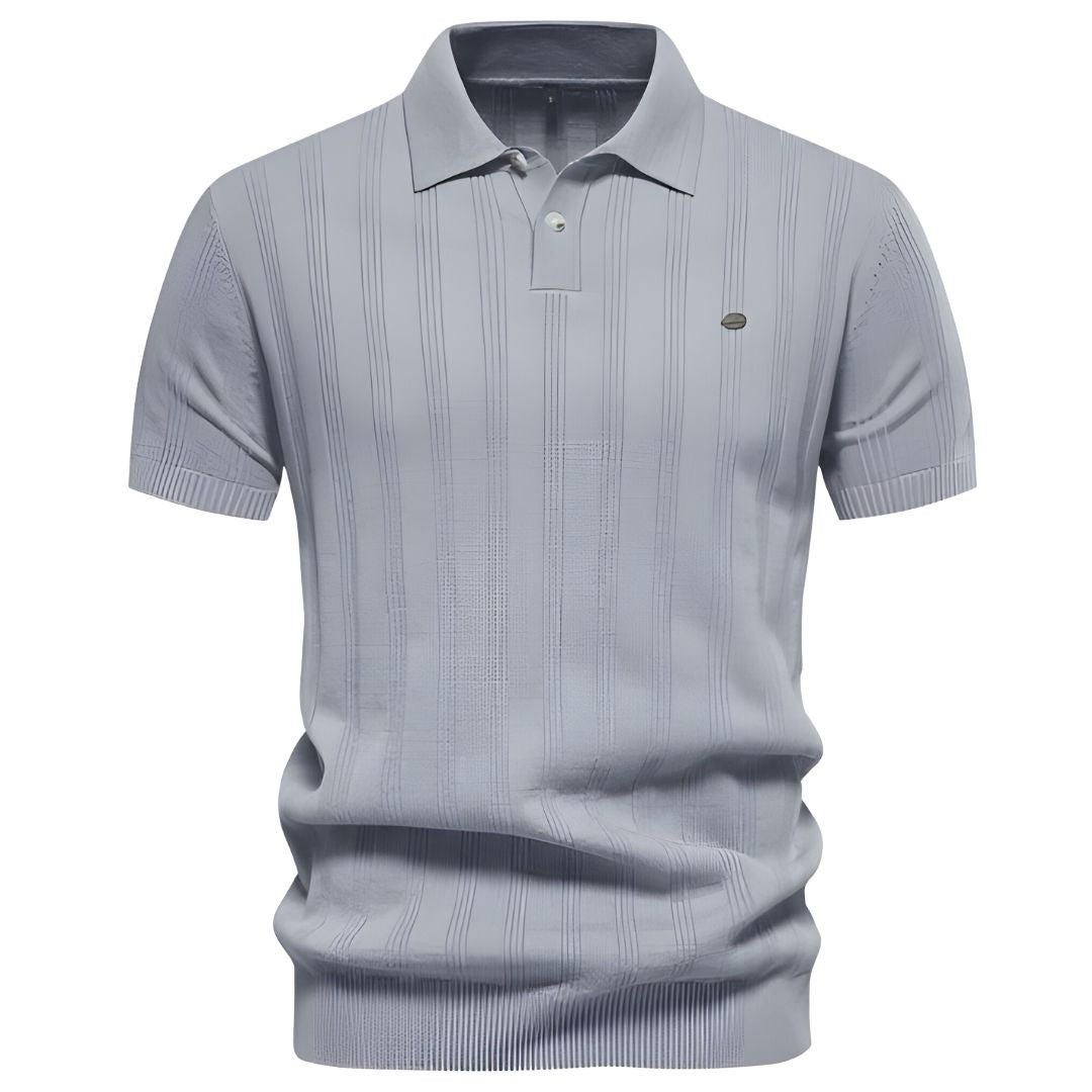 Van Dijkman Mode® | Casual Heren Poloshirt met Streepdesign