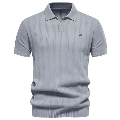 Van Dijkman Mode® | Casual Heren Poloshirt met Streepdesign