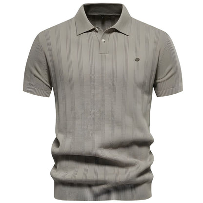 Van Dijkman Mode® | Casual Heren Poloshirt met Streepdesign