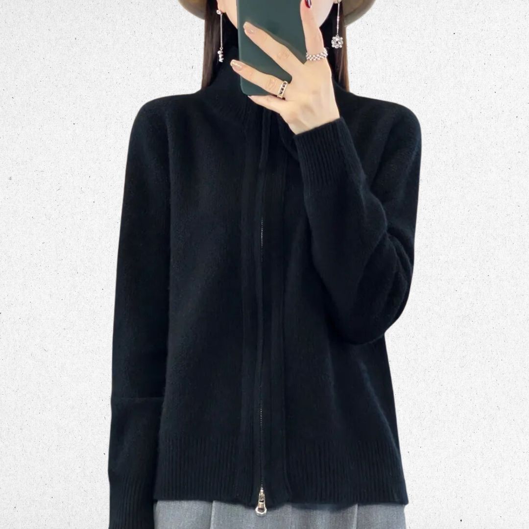 Van Dijkman Mode® | Zip-Up Cardigan