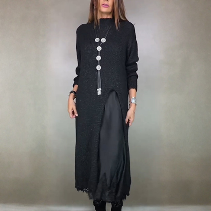 Van Dijkman Mode® | Complete stijlvolle outfit  (Lange trui + jurk)