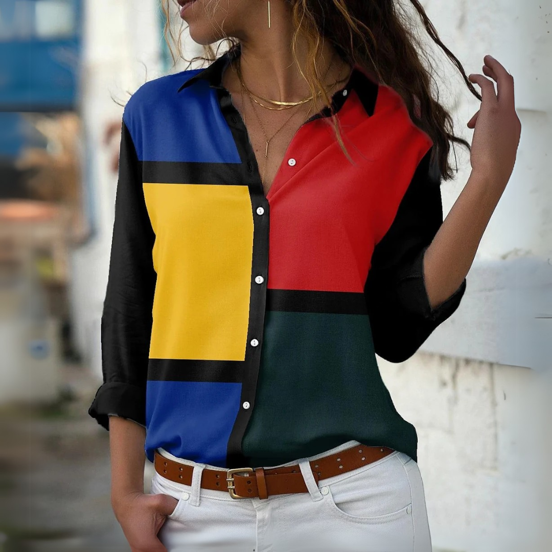 Van Dijkman Mode® | Modieus Bedrukte Blouse