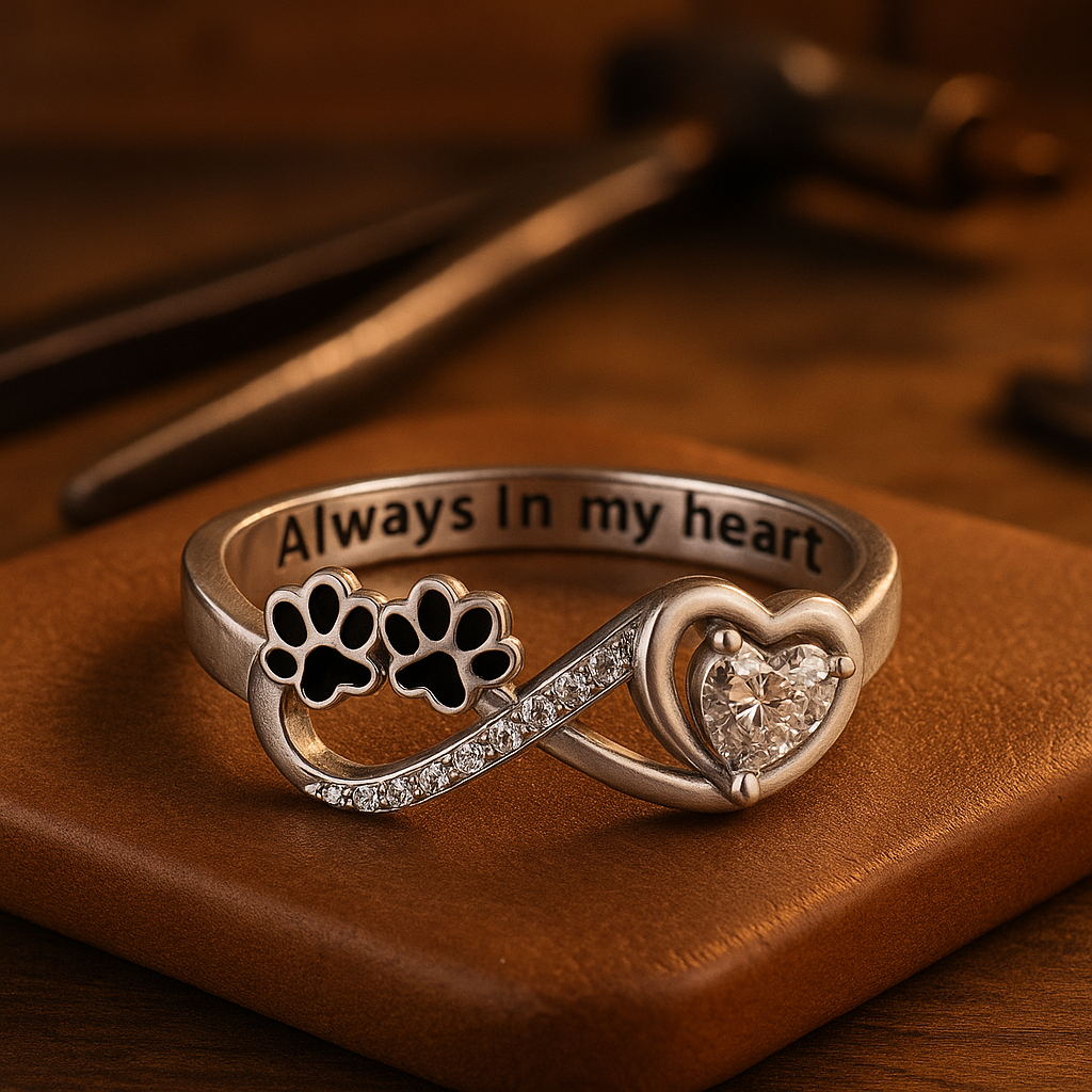 Levii Ring met Zirconia Pootje Hart Oneindigheid
