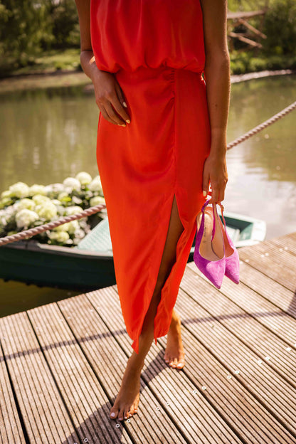 Van Dijkman Mode® | Elegante Zomerse Jurk met Split