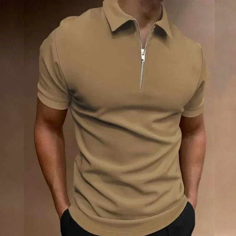 Van Dijkman Mode® | Klassieke Rits Polo Shirt