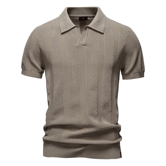 Van Dijkman Mode® | Katoenen Gestreepte Polo
