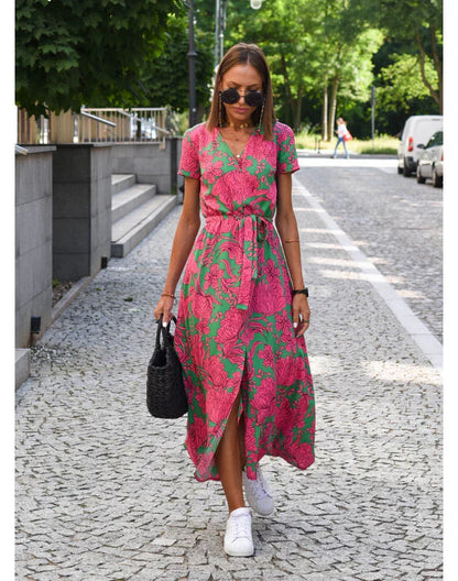 Van Dijkman Mode® | Elegante Zomerjurk met V-hals