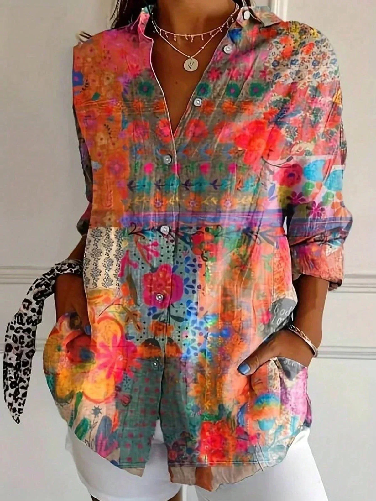 Van Dijkman Mode® | Kleurrijke Lente Blouse