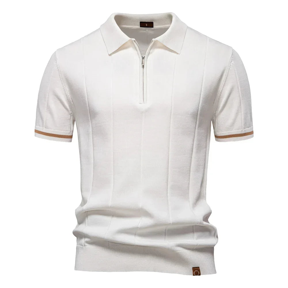 Van Dijkman Mode® | Zomerse Polo met Rits